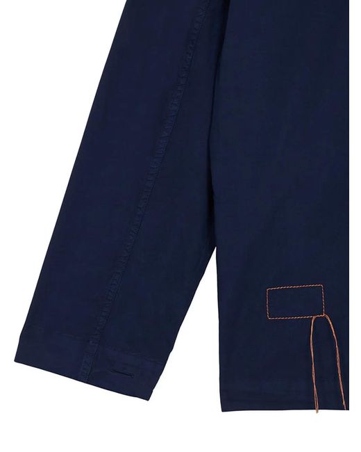 Fortela Blue Solomont Flap-Pocket Shirt for men