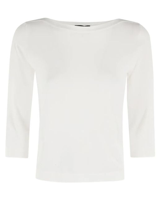 Roberto Collina White T-Shirt mit Dreiviertelärmeln