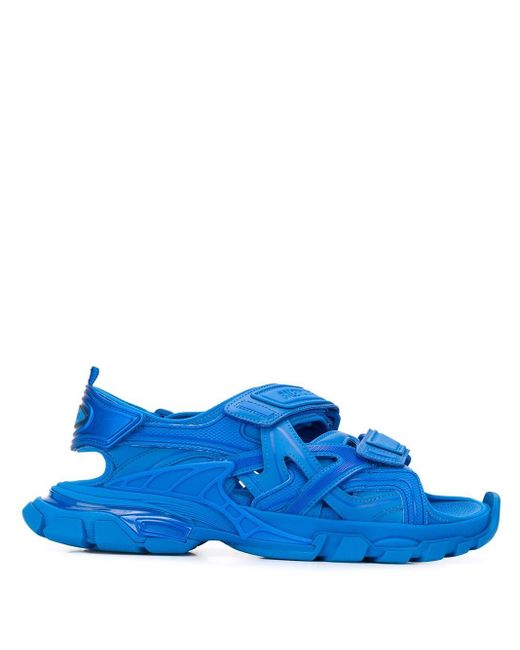Balenciaga Blue Track Touch-strap Sandals for men