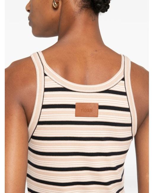 Top A Rayas Fendi de color White