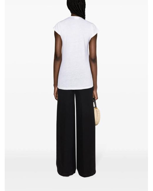 Isabel Marant White Zankou Linen T-Shirt