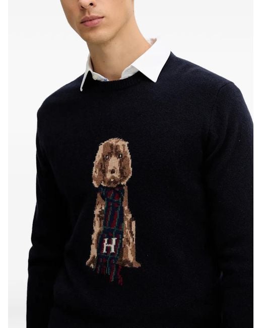 Hackett Blue Long-Sleeve Sweater for men