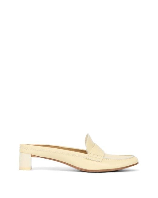 MM6 by Maison Margiela Natural Swing Toe Leather Loafers