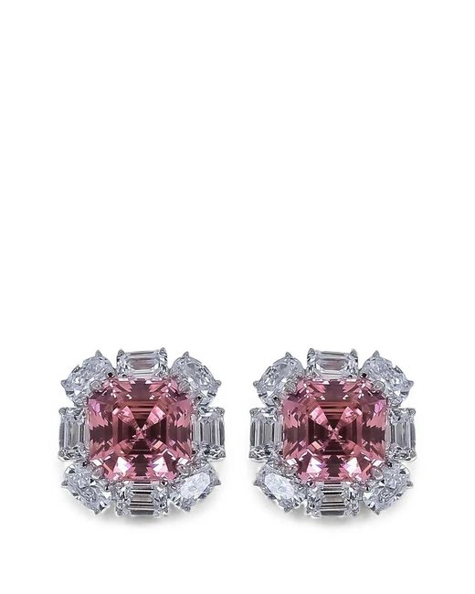 Fantasia by Deserio Purple Flower Stud Earrings