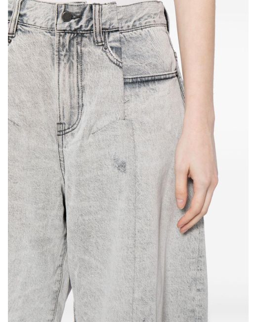 JNBY Gray Wide-leg Cotton Jeans