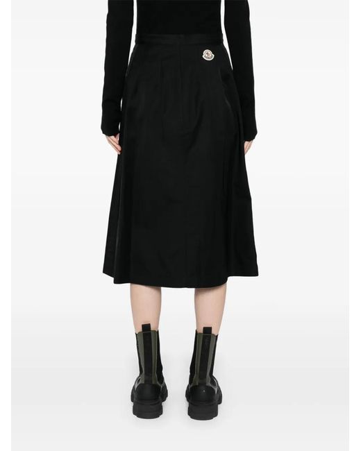 Moncler Button-Up Midi-Rok in het Black
