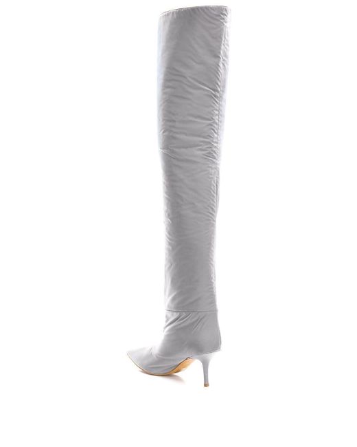 Yeezy Leather Reflective Knee-high Boots in Grey (Gray) - Save 41% - Lyst