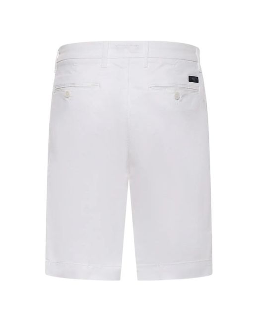 Fay White Buttoned Shorts for men