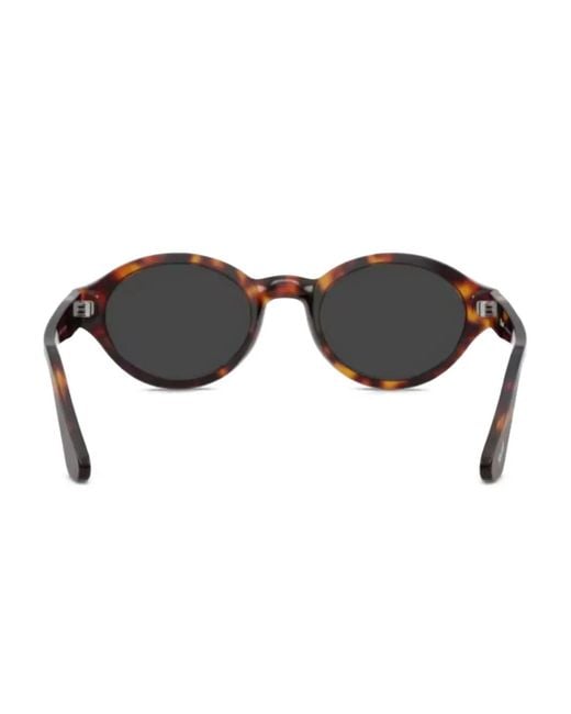 Persol Black Loris Tortoiseshell Round-Frame Sunglasses