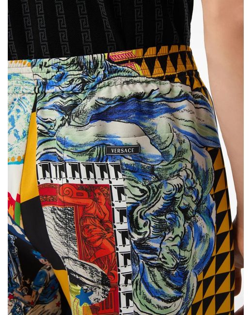 Versace Shorts Mit Print in Blue für Herren