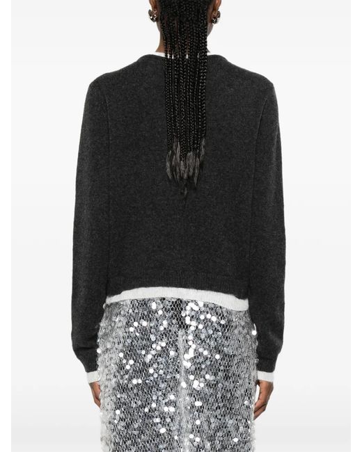 Viktoria Chan Black Larissa Trimmed Cardigan