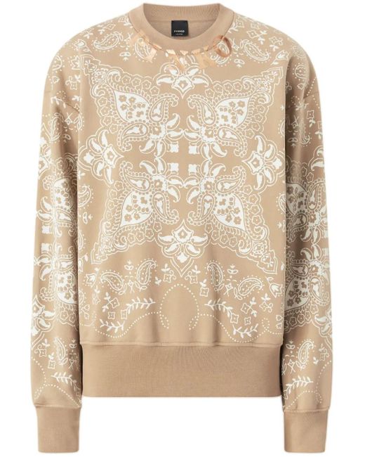 Pinko プリント スウェットシャツ Natural