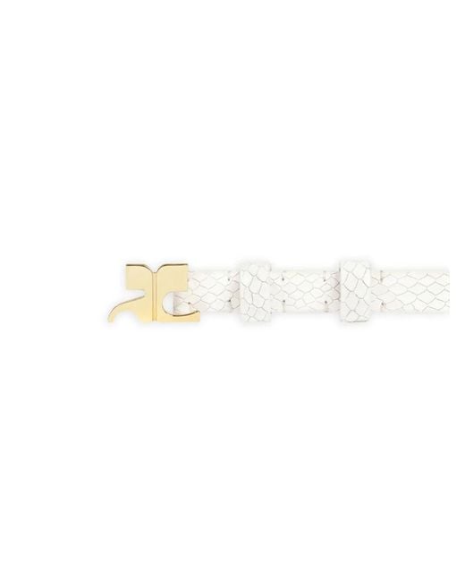 Courreges White Viper Leather Belt