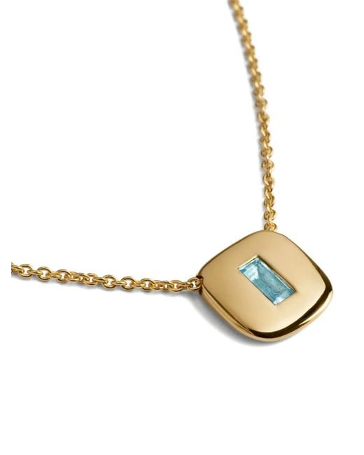 Monica Vinader White Gemdrop Topaz Necklace
