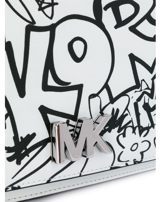 Michael kors mott store large graffiti leather crossbody