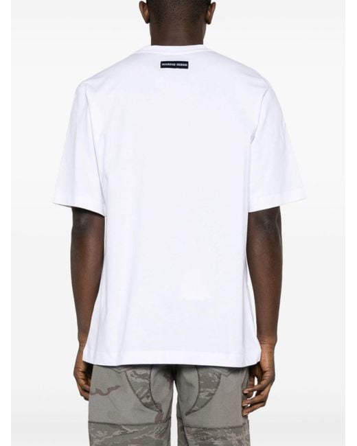 MARINE SERRE Crescent Moon T-shirt Met Print in het White voor heren