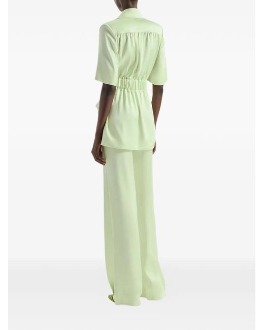 Genny Green Notched-Lapels Blazer