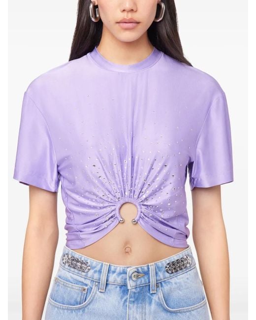 Rabanne Purple Piercing T-Shirt