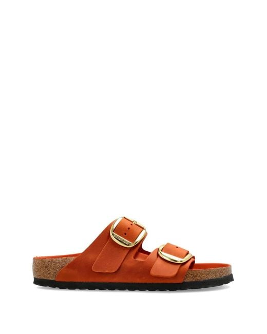 Birkenstock Orange Arizona Buckled Sandals