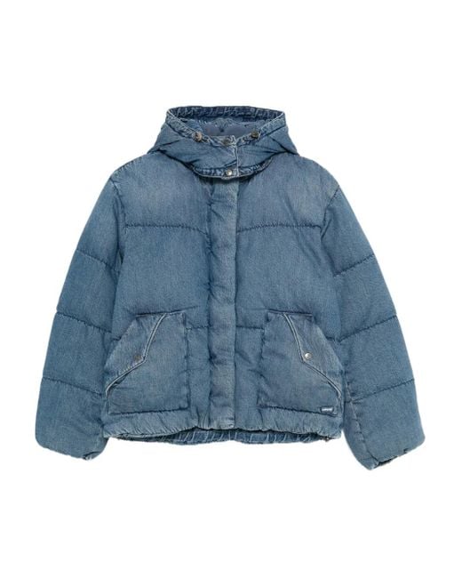 Levi's Blue Hooded Puffer Jacket