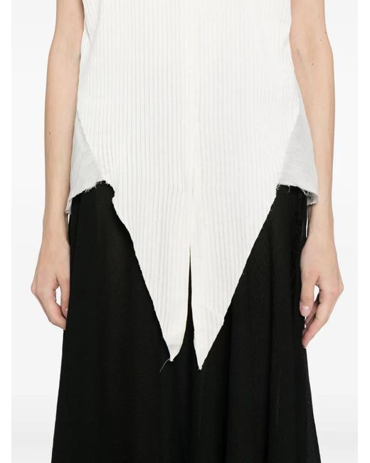 Ma+ White Asymmetrical Top