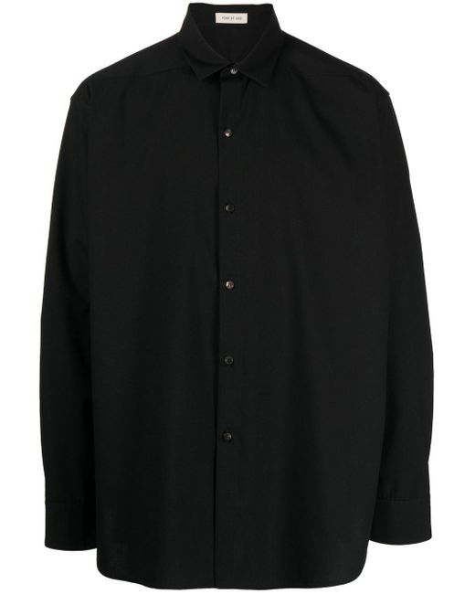 Fear Of God Long-sleeve Button-up Shirt in Black for Men | Lyst