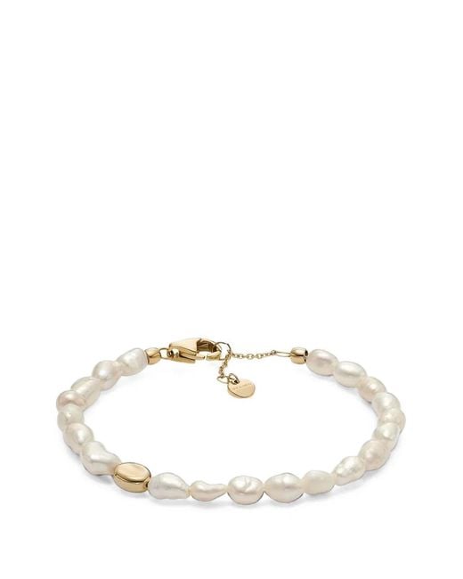 Skagen White Freshwater Pearl-Embellished Bracelet