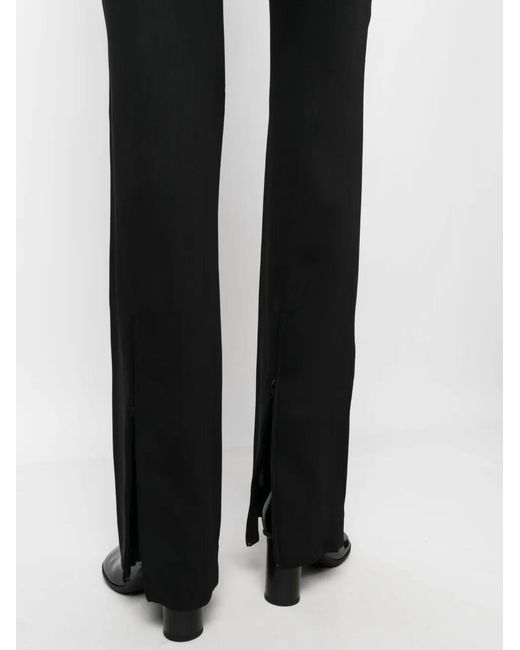 Acne Black Low-Rise Flared Trousers