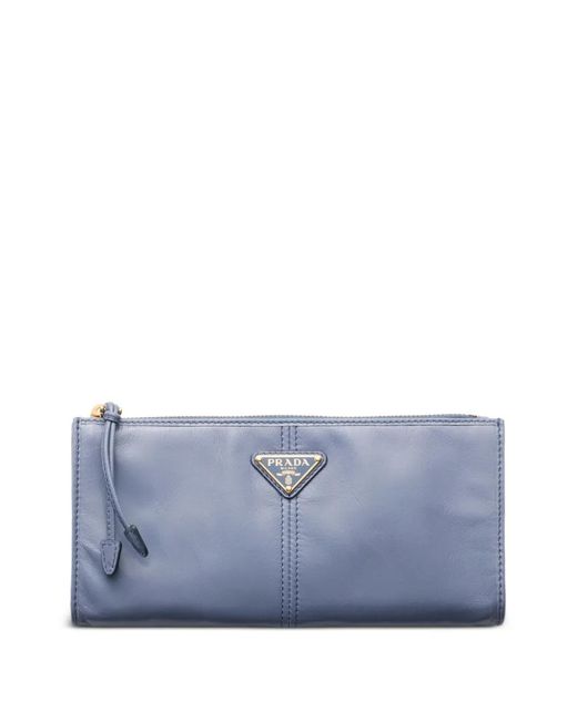 Prada Blue Leather Pouch
