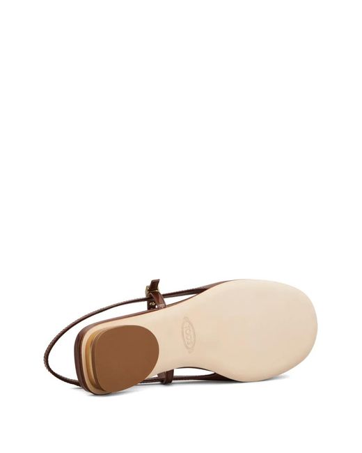 Tod's Brown Sling-Back-Tone Flat Pumps
