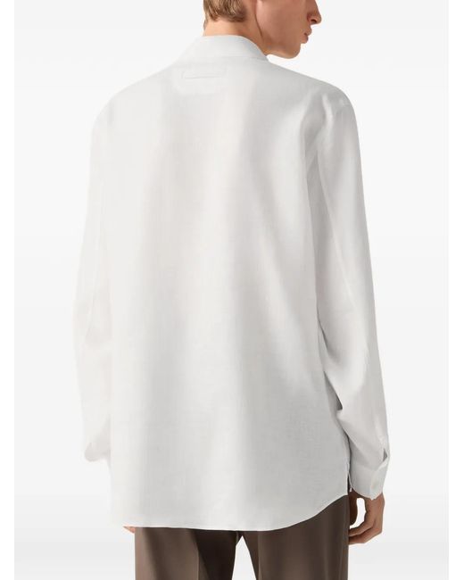 Zegna White Oasi Long-Sleeve T-Shirt for men