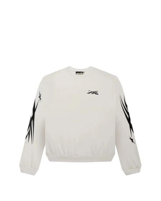 HELLSTAR White Crew-Neck Sweatshirt for men