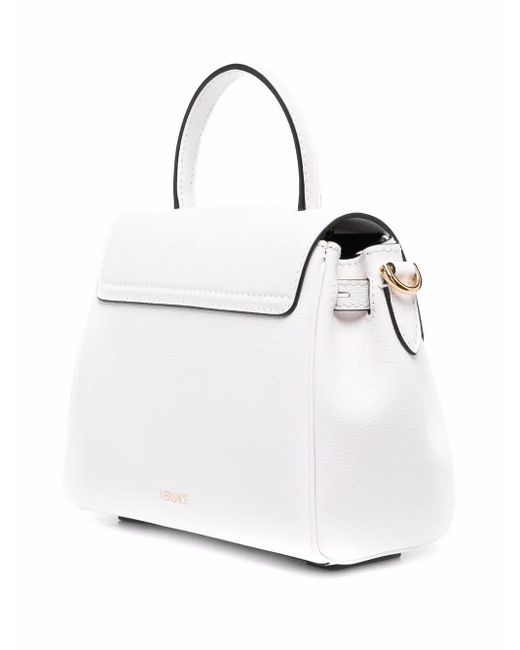 Versace White La Medusa Small Tote Bag