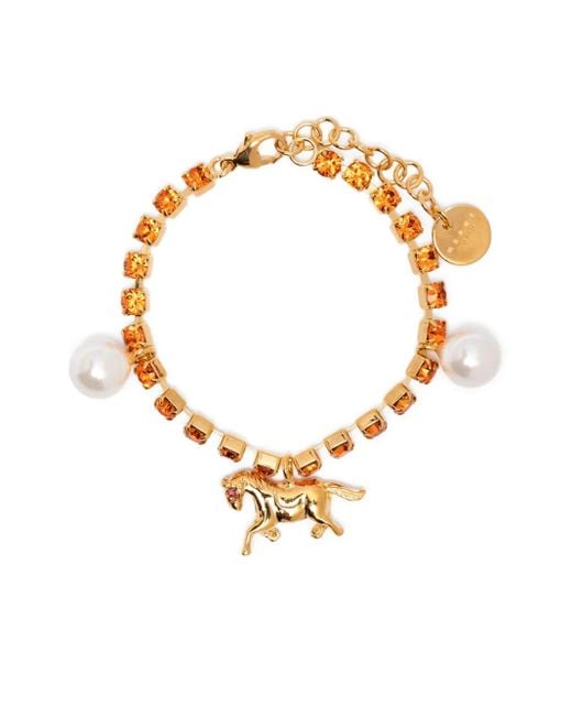 Marni Metallic Bracelet À Breloque En Cristal
