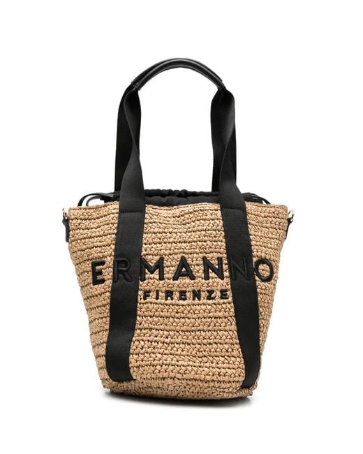 ERMANNO FIRENZE Black Ashley Small Tote Bag