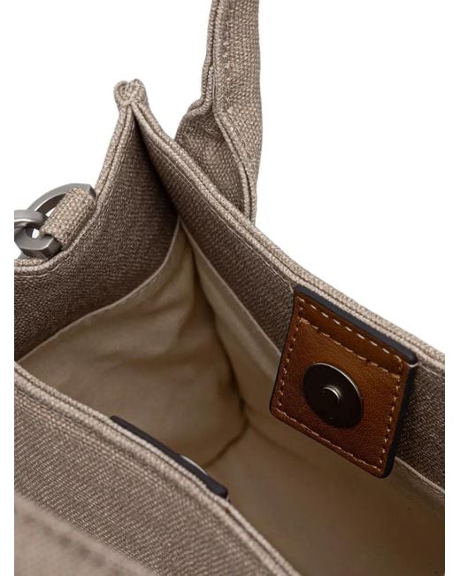 Marc O' Polo Natural Small Logo-Embroidered Canvas Tote Bag