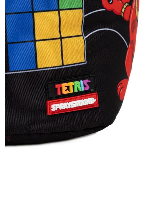 Sprayground Blue Tetris-Print Backpack