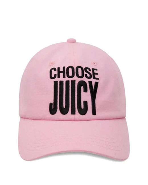 Juicy Couture Pink Embroidered-Logo Baseball Cap