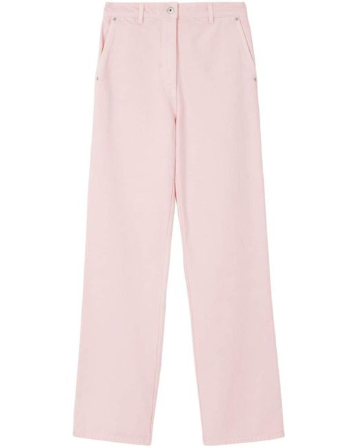 Burberry Pink Logo-patch Flared Jeans