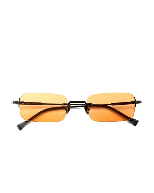 Kyme Metallic Silas Rectangle-Frame Sunglasses