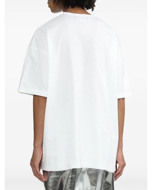 COMME DES GARÇON BLACK White X Nike Logo-print Cotton T-shirt