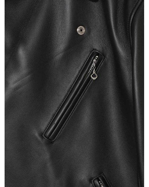 Undercover Black Leather Biker Jacket for men