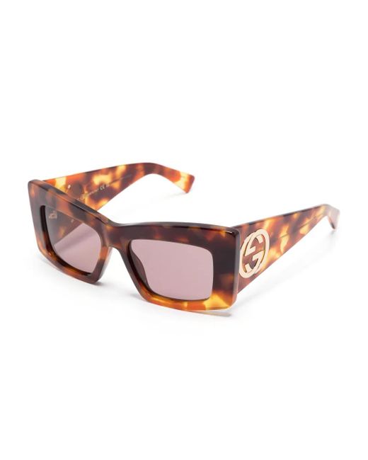 Gucci Pink Square-Frame Sunglasses