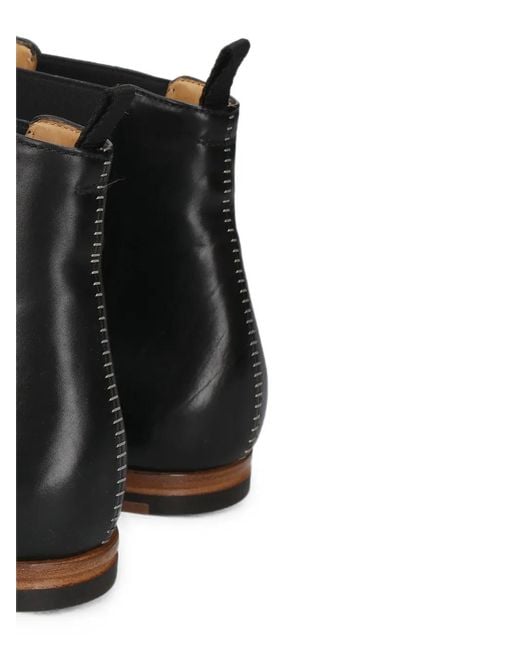 Premiata Black Elasticated-Side Chelsea Boots for men