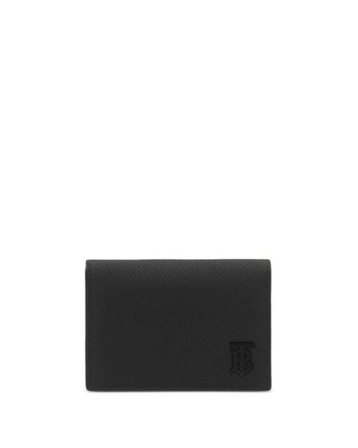 Burberry Black Tb Folding Leather Card Case for men