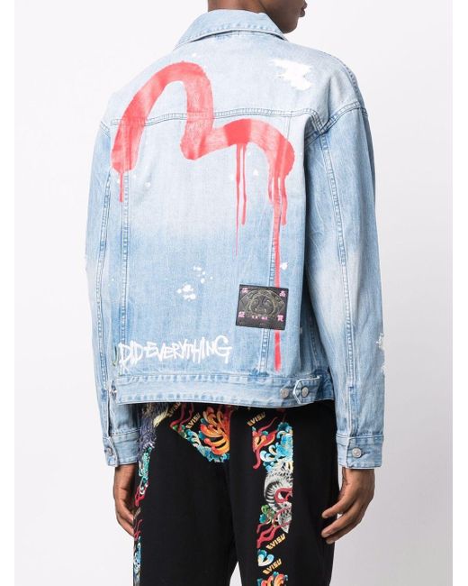 denim jacket men printed