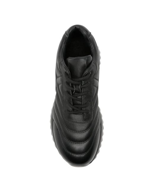 Linda Baumann Black Lace-Up Sneakers