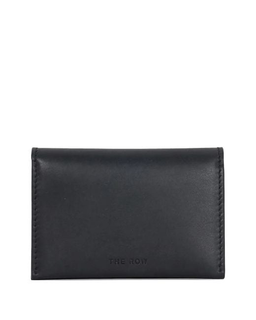 The Row Gray Logo-Debossed Wallet