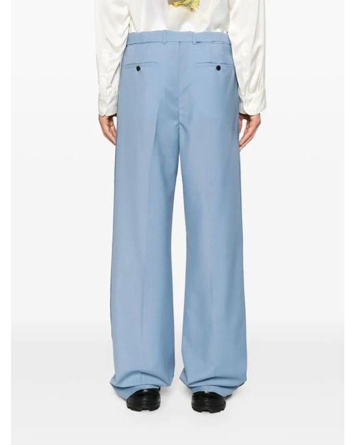 Lanvin Blue Tailored Design Trousers for men