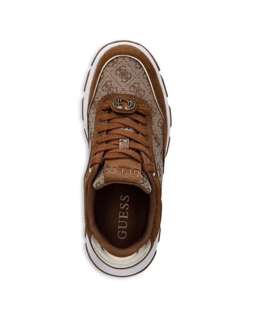 Guess Brown Berrett Sneakers Mit Einsätzen